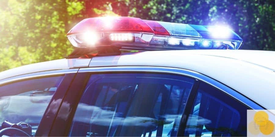 Police car lights in wrongful death case